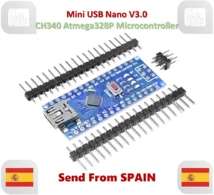 Mini USB CH340 Nano V3.0 3.0 Atmega328P ATmega328 Microcontroller MCU 5V 16MHz - Imagen 1 de 7