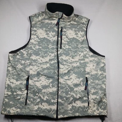 Techniche  Mens Camo Hunting Fishing Outdoorsman Vest Size XXXL Fleece Lined  - Image 1 of 4