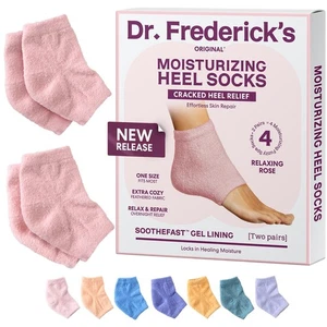 Dr. Frederick's Original feuchtigkeitsspendende flauschige Fersensocken - 2 Paar - kuscheliges Gel - L... - Bild 1 von 9