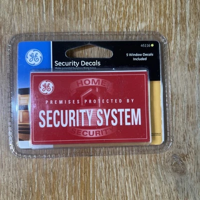 GE Security Decals for Home Business Safety Warning Theft Deterrent - 5 Pack - Image 1 of 3