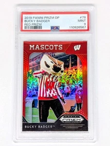 2019 Panini Prizm Draft Picks Red Prizm #78 Bucky Badger PSA 9 Wisconsin - Imagen 1 de 2