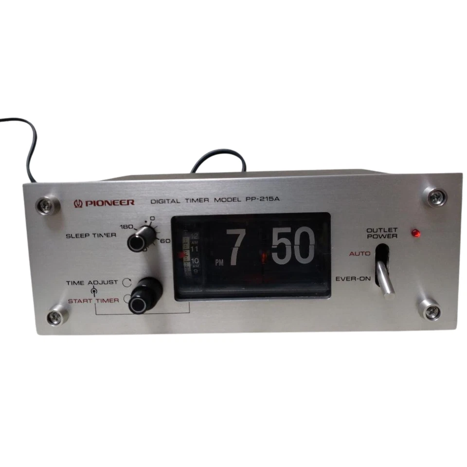 Pioneer PP-215A Digital Timer Alarm Flip Clock Vintage Audio Japan - Image 1 of 4