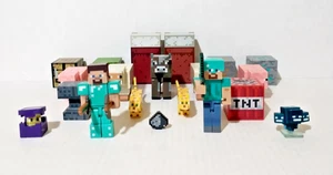 Minecraft Toys Jazwares LOT Diamond Level Steve - Wither - Shulker - Animal Mob - Bild 1 von 10