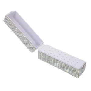  Custodia organizer punte trapano unghie 30 fori strass porta punte unghie - Foto 1 di 12
