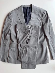 Traje de 2 piezas de lana a cuadros gris Loro Piana personalizado ATELIER MUNRO NUEVO SIN ETIQUETAS para hombre, talla 50 - Imagen 1 de 17