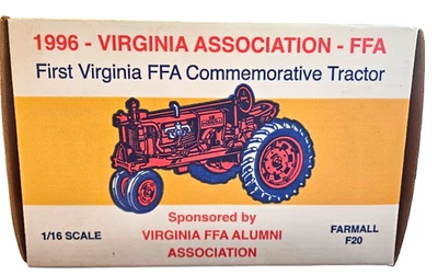 ERTL McCormick Deering Farmall F20 1/16 Scale 1996 Virginia FFA Tractor - Image 1 of 4