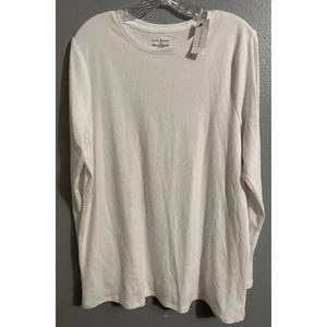 Lane Bryant Womens Size 10/12 Basic Long Sleeve White Tee Shirt Round Neck NWT - Picture 1 of 6