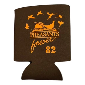 Pheasants Forever 82 Brown Orange Can Koozie - Picture 1 of 2