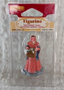 Lemax Collection TASTY PRESERVES Woman Basket Jars Item 97528 Vintage Sealed - Bild 1 von 6