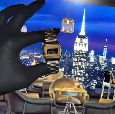 “City Noir” Custom Modded Casio A158WA Watch - Image 1 of 4