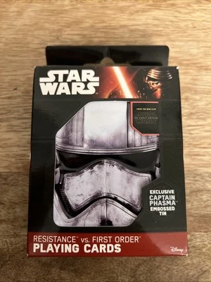 Star Wars Resistance vs.First Order Playing Cards Sealed In Graphic Tin (New) - Image 1 of 4