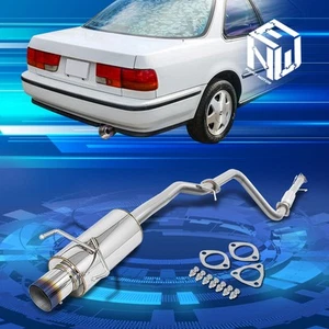 For 90-93 Honda Accord CB7/CB9 F22 4" Muffler Burnt Tip Racing Catback Exhaust - Picture 1 of 8