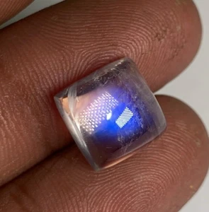 6A Quality Rainbow Moonstone Very Amazing Blue Falshy Fire Squar Shape 10 MM - Picture 1 of 21