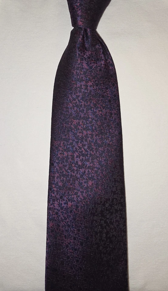 Platinum Designs Azul Oscuro Negro y Borgoña Estampado Floral Estrecho Premium... Foto 1 de 4