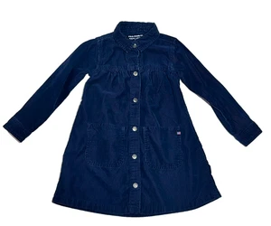 POLO RALPH LAUREN DARK BLUE CORDUROY SNAP FRONT SHIRT DRESS, GIRL'S 3, 3T - Bild 1 von 5