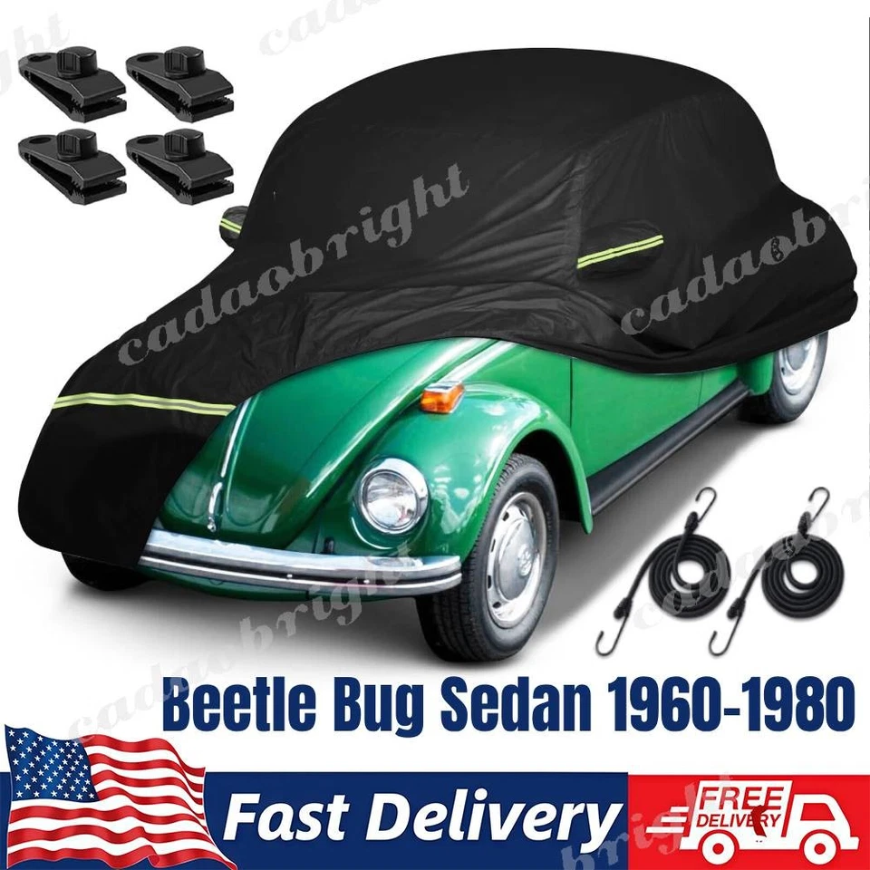 Classic Volkswagen Super Beetle 6 layer Car Cover Water Proof Rain Snow Sun Dust - Изображение 1 из 4