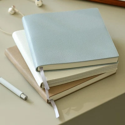 6.5*6.5inch Faux Leather Journal Notebook Lined Paper Writing Diary 200 Pages $ - Image 1 of 4