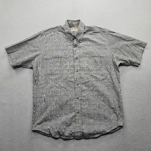 Natural Issue Herren Größe Large schwarz weiß kariertes kurzärmliges Button-Down-Hemd - Bild 1 von 8