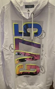 Avenue George V Paris Neu mit Etikett Gr. Medium weiß GV 75 Hoodie Sweatshirt Strass - Bild 1 von 5