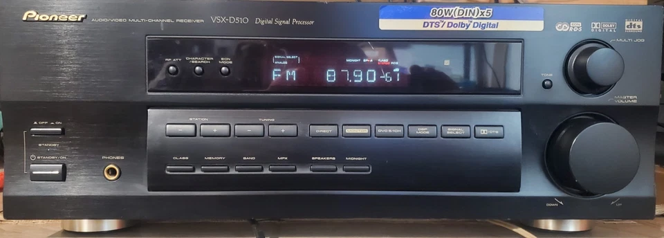 PIONEER  VSX-D510 & 5.1 Kanäle 80 Watt Reciever & Verstärker - Bild 1 von 4