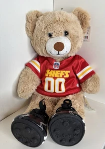 Build a Bear Workshop NFL Kansas City Chiefs Shirt Shoes 18" Cuddly Brown Bear - Picture 1 of 6