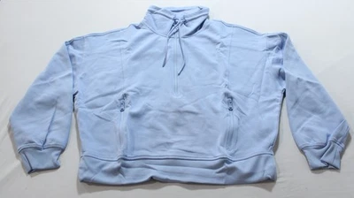 Sudadera para mujer Old Navy Dynamix polar media cremallera LB3 Peri Heir azul grande Foto 1 de 3