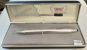 Vintage Sterling Silver Cross Century Ball Pen Case + Extra New Refill - Picture 1 of 7