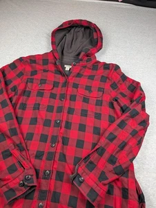 Chaqueta LL Bean Para Hombres Grande Roja Búfalo Cuadros Con Capucha Franela Forrada de Vellón Chamarra - Imagen 1 de 13