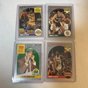1990 NBA Hoops! Magic Johnson, Gary Payton, David Robinson Drazen Petrovic! - Picture 1 of 9