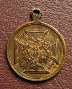 Preussen. Kriegsdenkmünze für Kämpfer 1870/1871. Miniatur 19 mm. - Picture 1 of 2