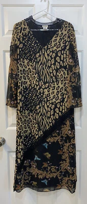 Vestido De Colección Neiman Marcus Caftán P (0-2) Vestido Mariposa Caprichoso Jardín Hada Foto 1 de 4