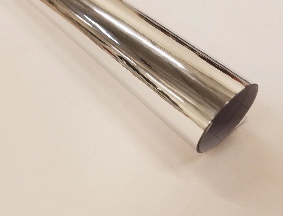 SILVER CHROME VINYL 24" WIDE - SIGNS, ART, SCRAPBOOKING, LETTERING by the METRE - image 1 of 1