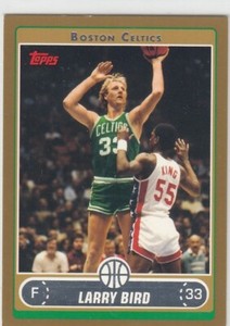 2006-07 Topps Basketball Celtics Larry Bird #33 Gold SP Over King 216/500