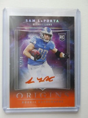 2023 Panini Origins Autographs NFL Sam LaPorta RC Rookie ON CARD Auto SSP 7/75 - Image 1 of 4