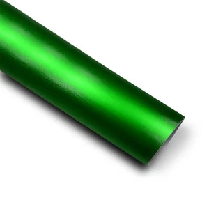 10,11€/m² Autofolie Matt Chrom metallic gebürstet Grün 11m x 152cm Luftkanäle - Afbeelding 1 van 1