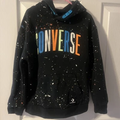 Sudadera Pullover Converse Childs Lg (6-7 años con Capucha Manga Larga Negra con Confeti Foto 1 de 4