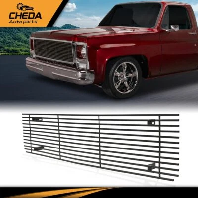 Black Billet Grille Fit For 1973-1980 Chevy GMC C/K Pickup/Suburban - Image 1 of 4
