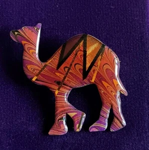 CAMEL Pin COOL ROYAL 🐪RETRO Vintage, BOHO Laser John Crutchfield 1.5” x 1.25” - Picture 1 of 5