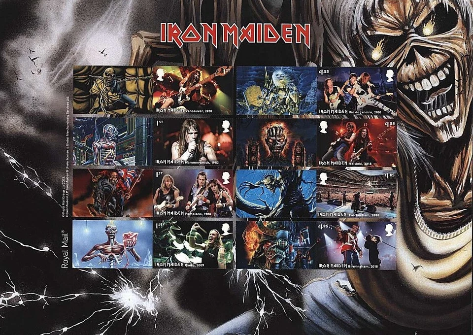 GB 2023 LS148	Iron Maiden - Sheet Two Dark background sheet MNH - Image 1 of 1