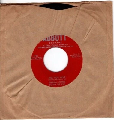 Myrna Lorrie & Buddy DeVal - Are You Mine / You Bet I Kissed Him 7" 45 - Image 1 of 4