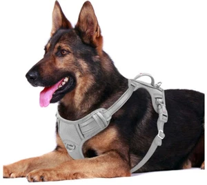 Zugfreies Hundegeschirr Frontclip reflektierend für große Hunde mit Ausweisschild Tasche - Bild 1 von 8