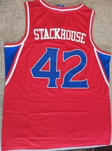 Jerry Stackhouse Signed Autographed Philadelphia 76ers Sixers Basketball Jersey - Picture 1 of 4