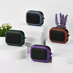 Funda de cuero a prueba de golpes con llavero para Apple AirPods Pro 1ª 2ª 3ª generación - Imagen 1 de 31