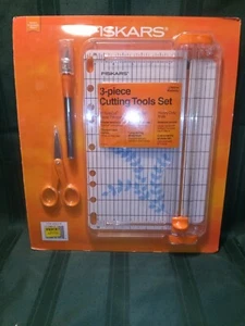 Fiskars 3 Piece Cutting Tools Paper Trimmer, Scissors, Heavy Duty Knife  WP242 - Picture 1 of 2