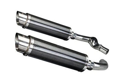 本田 CBR1000F Hurricane Delkevic Slip On DL10 14 英寸碳排气消声器 89-99 — 第 1/2 张图片