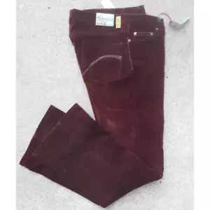 Indigo Palms Womens Flare Jeans Red Pockets Zipper Stitching 8 New - Picture 1 of 12