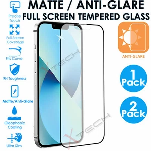 VETRO TEMPERATO OPACO ANTIRIFLESSO COMPLETO protezione schermo per iPhone 14, Pro Max Plus - Foto 1 di 9