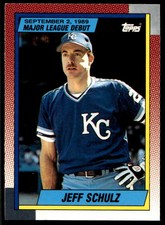 1990 Topps Major League Debut 1989 110 Jeff Schulz Royals  Baseball Card