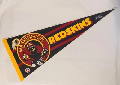 Banderín de colección de los años 90 de los Washington Redskins WinCraft NFL fútbol americano tamaño completo 30"x12" Foto 1 de 4