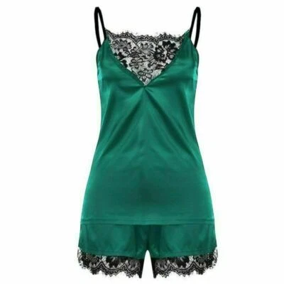 Mujeres Sexy-Lencería Prendas para dormir Leche Seda Babydoll Encaje Prendas para dormir Pijama Conjunto 2023 Foto 1 de 4